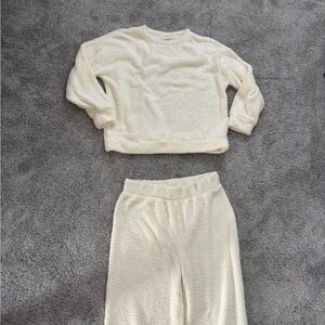 Wonderly Cream Textured Lounge Pants